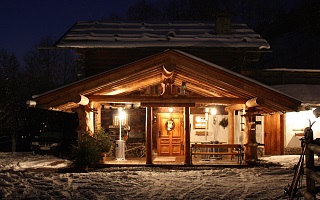 traditional alpine cabin